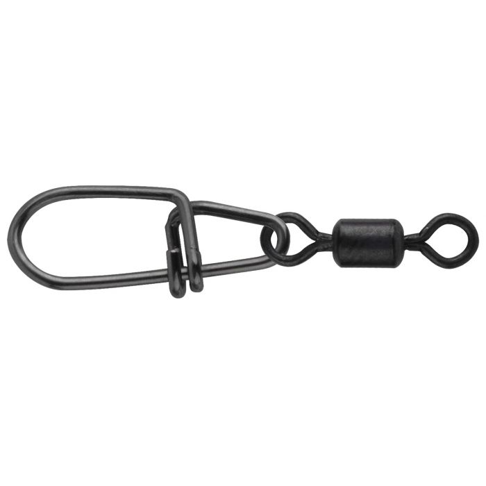 Spro Matte Black Secure Snap + Rolling Swivel