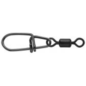 Spro Matte Black Secure Snap + Rolling Swivel